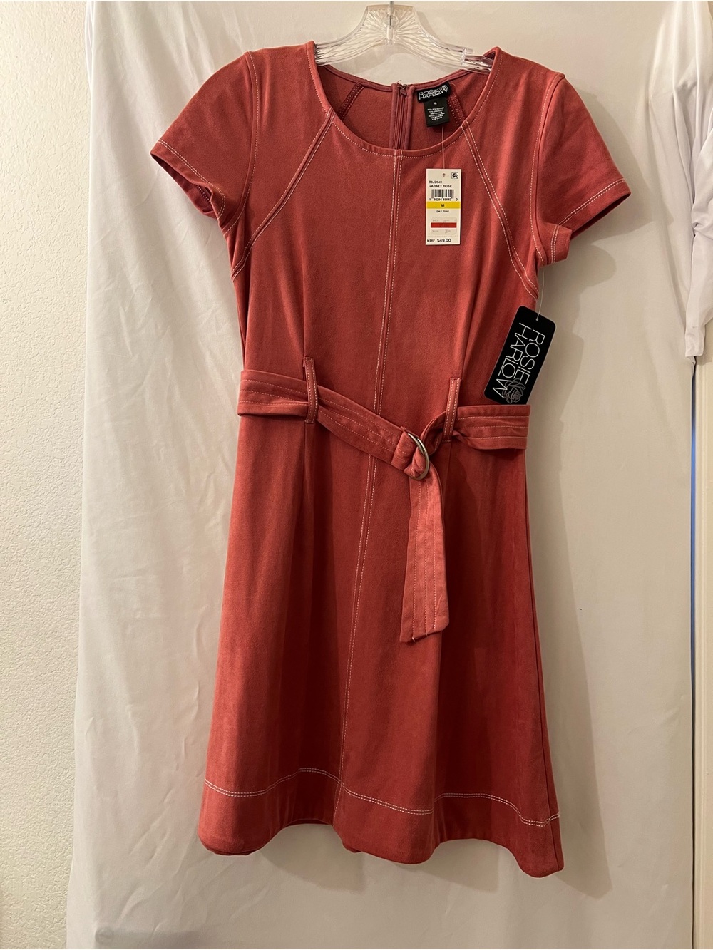 Rosie Harlow Rust Short-Sleeve Belted Casual Dress